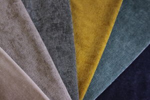 Chenille velours gordijnstof in 6 kleuren