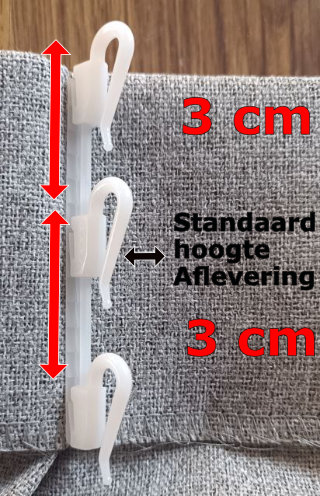 gordijnhaken verstellen